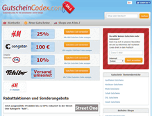Tablet Screenshot of gutscheincodex.com